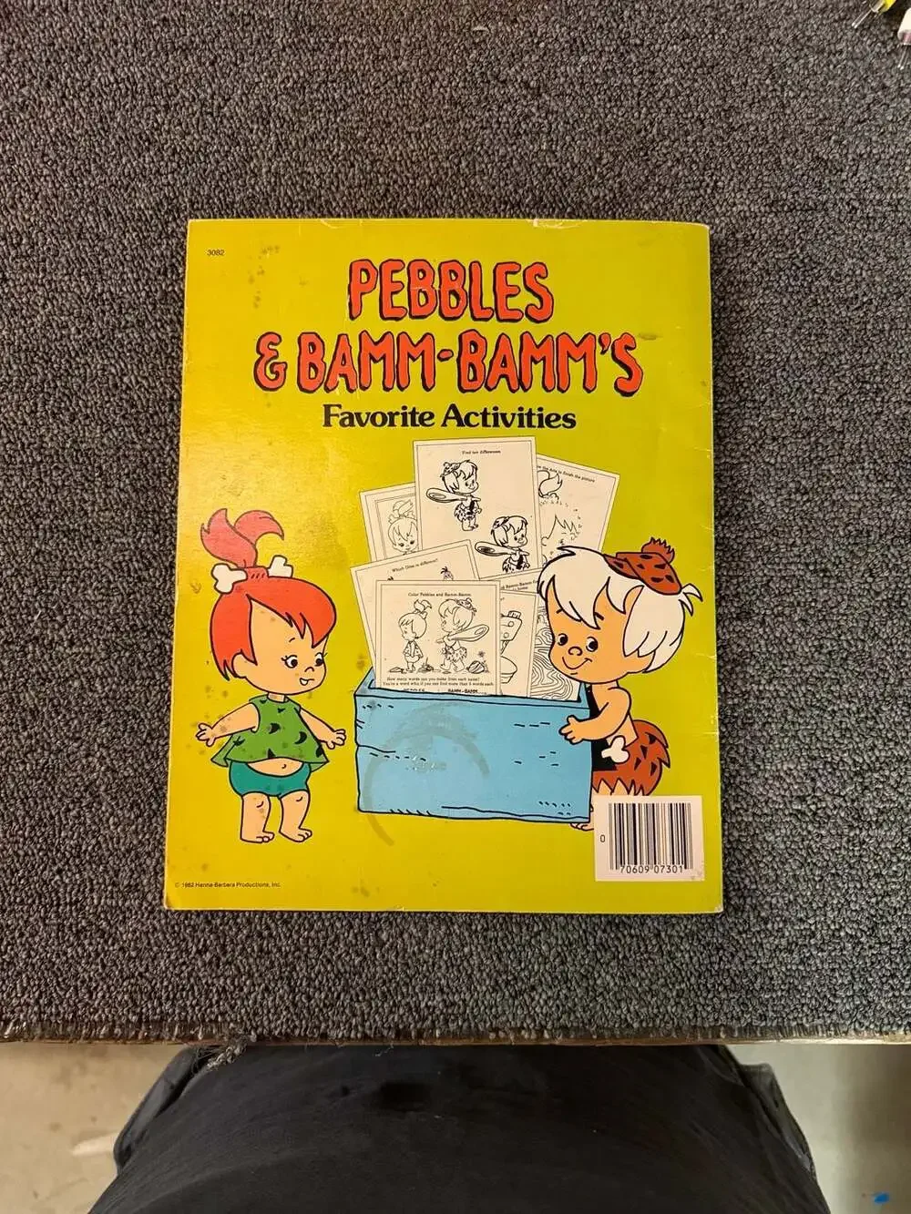 Vintage 1982 Pebbles & Bamm-Bamm's Favorite Activities Activity Book Hanna-Barbe